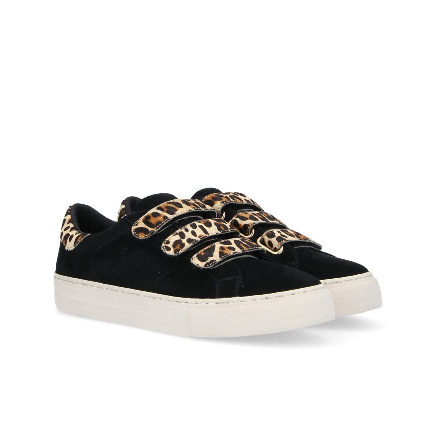 ARCADE STRAPSPERFO W - GOAT SUEDE/LEO - NERO/LEOPARDATO